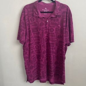 Mens polo Tommy Bahama Hawaiian vibe shirt